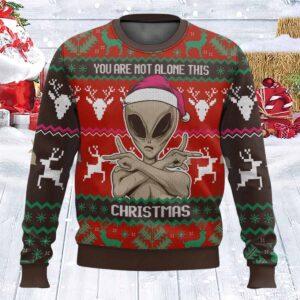 You Are Not Alone This Christmas Alien Ugly Sweater You Are Not Alone This Christmas Alien Ugly Sweater