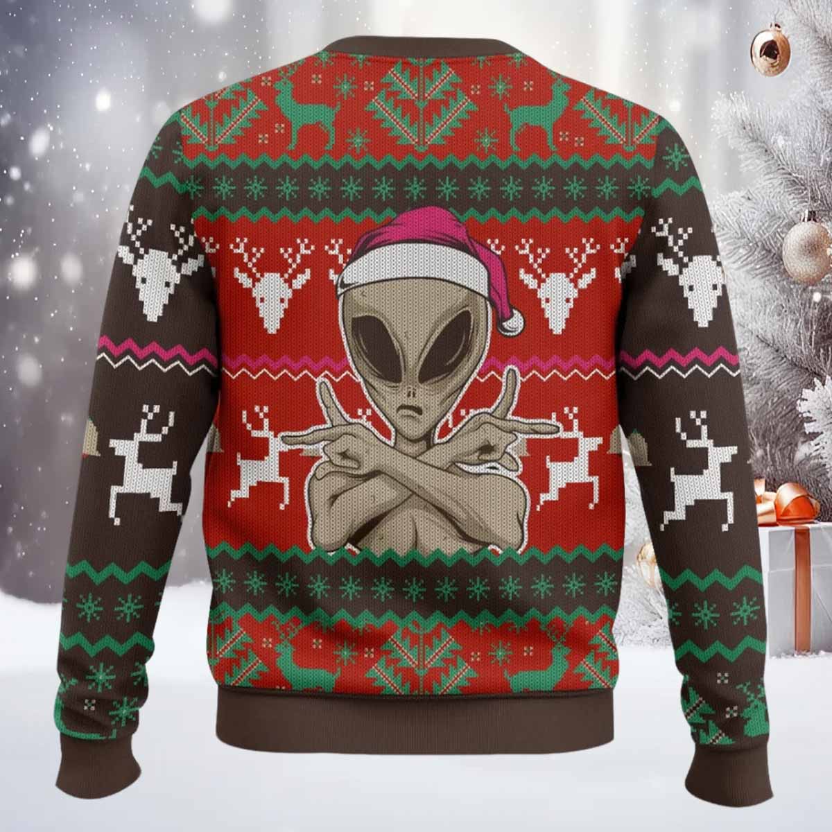 Alien You Are Not Alone This Christmas Ugly Sweater Alien You Are Not Alone This Christmas Ugly Sweater