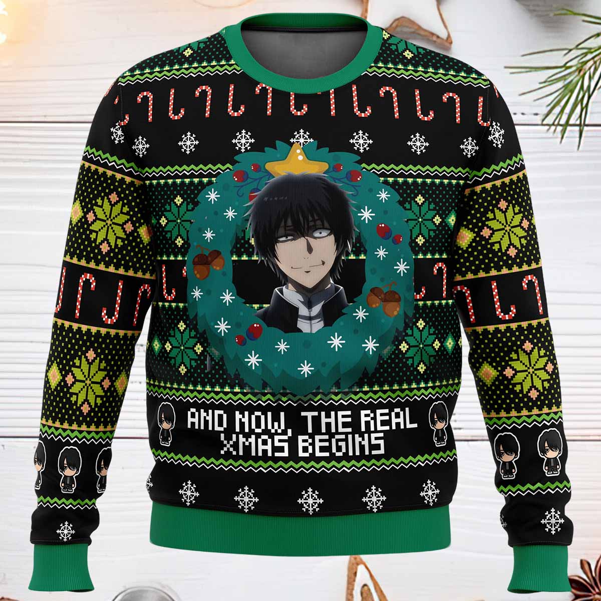 Yuuichi Katagiri Tomodachi Game Ugly Christmas Sweater Yuuichi Katagiri Tomodachi Game Ugly Christmas Sweater