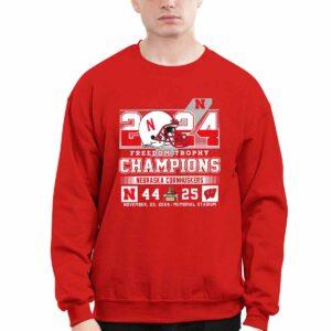 2024 Freedom Trophy Champions Nebraska 44 25 Wisconsin Shirt 1 2024 Freedom Trophy Champions Nebraska 44 25 Wisconsin Shirt