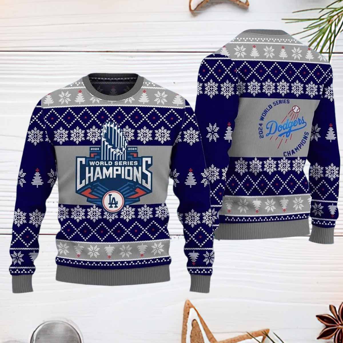 2024 LA Dodgers World Series Champions Ugly Sweater 2024 LA Dodgers World Series Champions Ugly Sweater