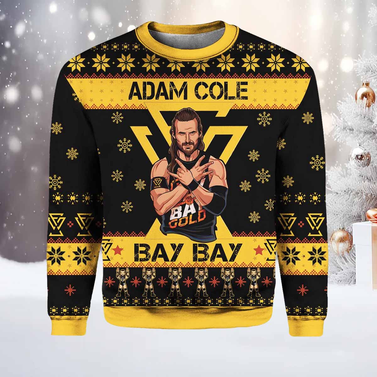 Adam Cole Bay Bay Adam Cole Ugly Christmas Sweater Adam Cole Bay Bay Adam Cole Ugly Christmas Sweater