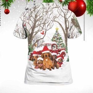 Amazing Dachshund Christmas 3D Shirt 1 Amazing Dachshund Christmas 3D Shirt