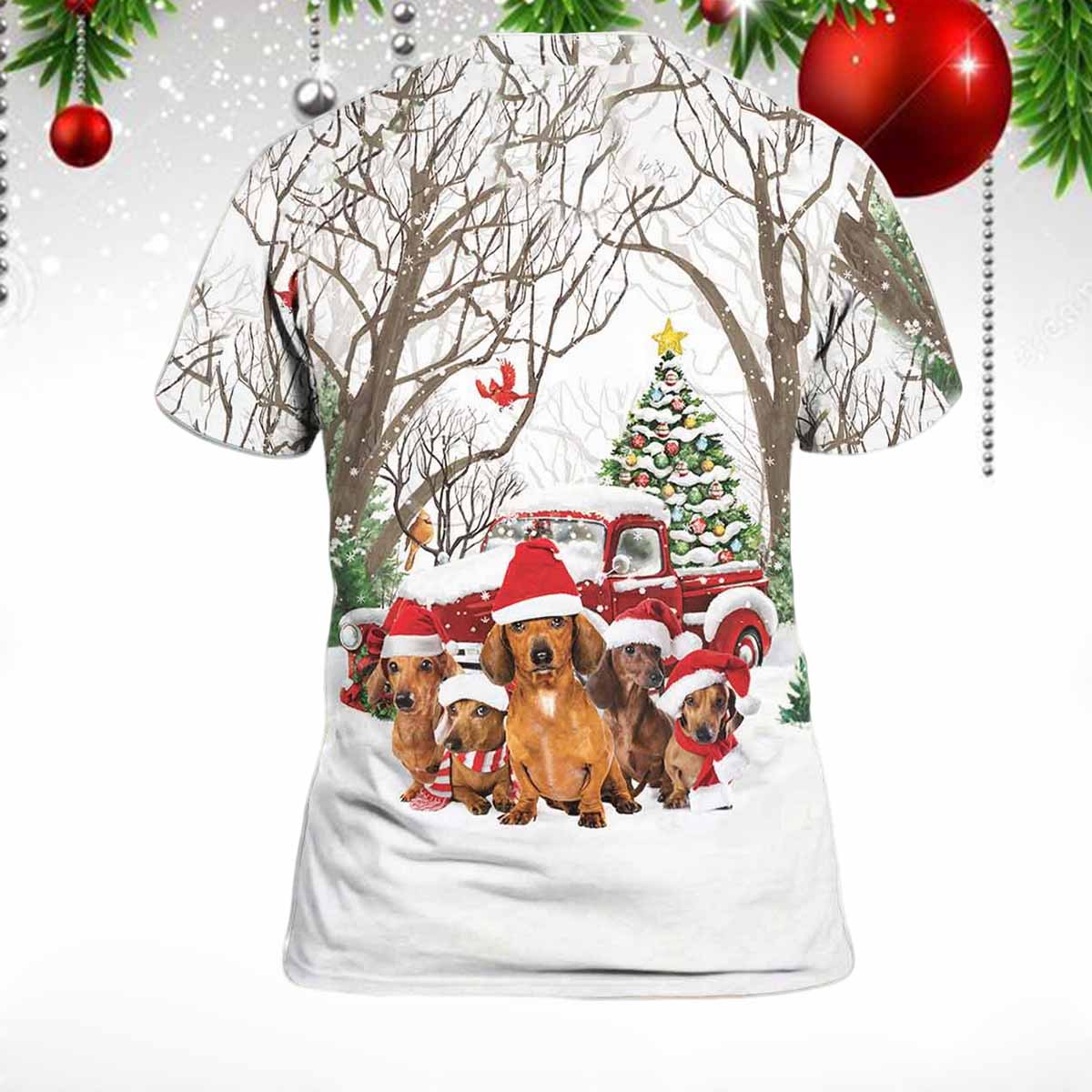 Amazing Dachshund Christmas 3D Shirt Amazing Dachshund Christmas 3D Shirt
