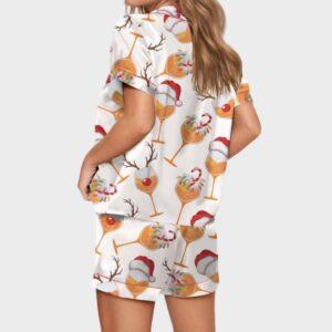 Aperol Spritz Christmas Satin Pajama Set