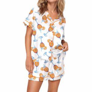 Aperol Spritz Trio Watercolor Satin Pajama Set Aperol Spritz Trio Watercolor Satin Pajama Set