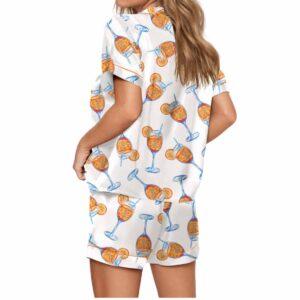 Aperol Spritz Trio Watercolor Satin Pajama Set 1 Aperol Spritz Trio Watercolor Satin Pajama Set