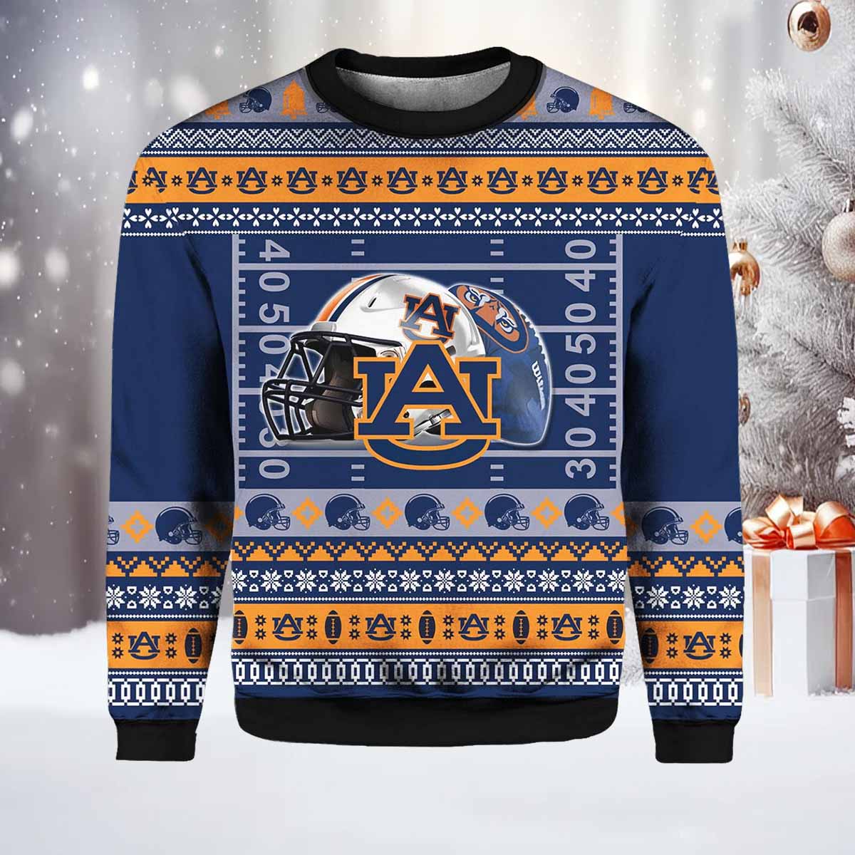 Auburn Personalized Ugly Christmas Sweater Auburn Ugly Christmas Sweater