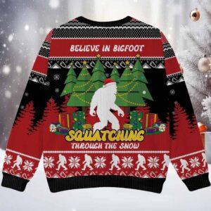 Believe In Bigfoot Ufo Ugly Sweater