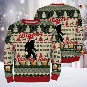 Bigfoot Stole My Beer Chrismas Ugly Sweater 1 Bigfoot Stole My Beer Chrismas Ugly Sweater