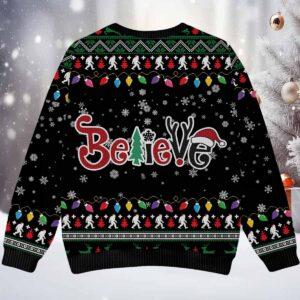 Bigfoot Ufo Christmas Night Ugly Sweater 1 Bigfoot Ufo Christmas Night Ugly Sweater
