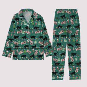 Black Cat Ugly Christmas Pajamas Set Black Cat Ugly Christmas Pajamas Set
