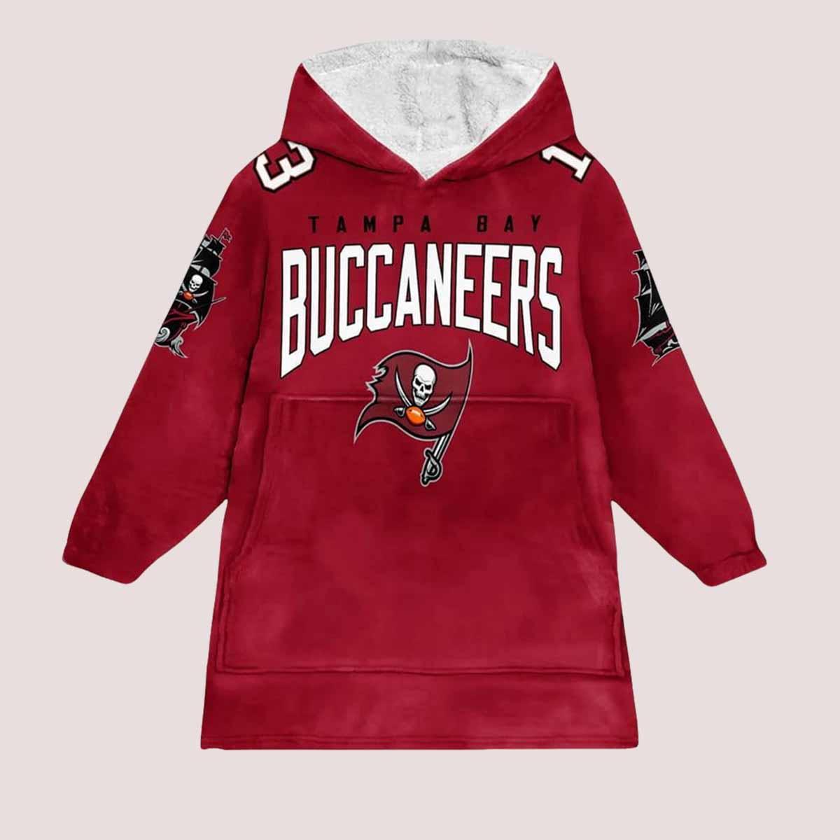 Buccaneers Football Unisex Blanket Hoodie Buccaneers Football Unisex Blanket Hoodie
