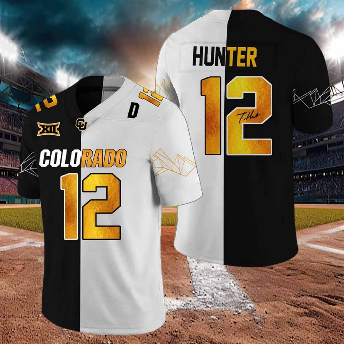 Buffaloes 2024 Travis Hunter Black x White Jersey Buffaloes 2024 Travis Hunter Black x White Jersey