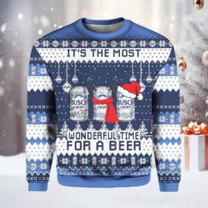 Busch Light It The Most Wonderful Time For A Beer Ugly Sweater Busch Light It The Most Wonderful Time For A Beer Ugly Sweater