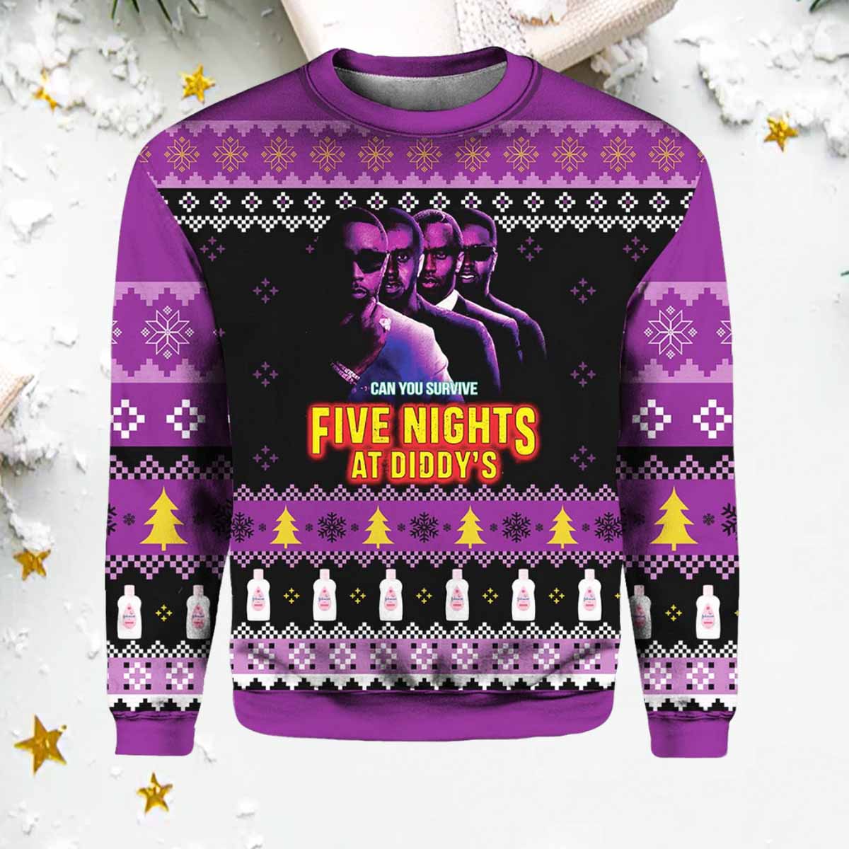 Can You Survive Five Night At Diddy's Ugly Christmas Sweater Can You Survive Five Nights At Diddys Ugly Christmas Sweater