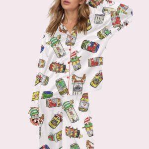 Canned Pickles Christmas Satin Pajama Set