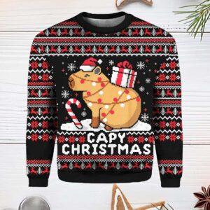 Capybara Capy Christmas Ugly Christmas Sweater