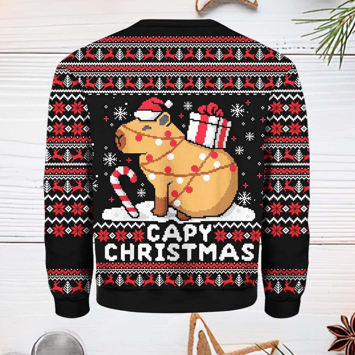 Capybara Capy Christmas Ugly Christmas Sweater Capybara Capy Christmas Ugly Christmas Sweater