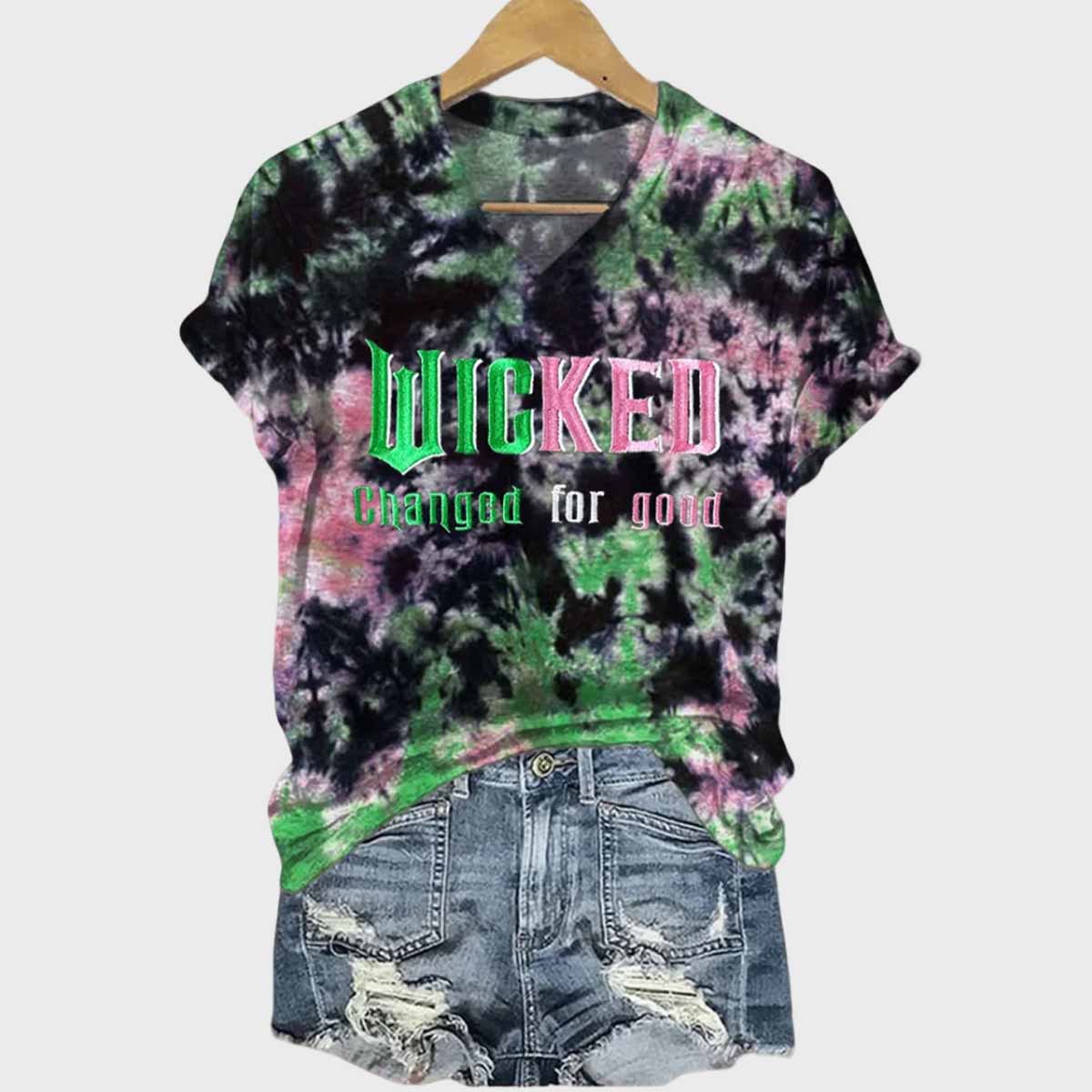 Changed For Good Wicked Movie Tie Dye T Shirt Changed For Good Wicked Movie Tie Dye T-Shirt