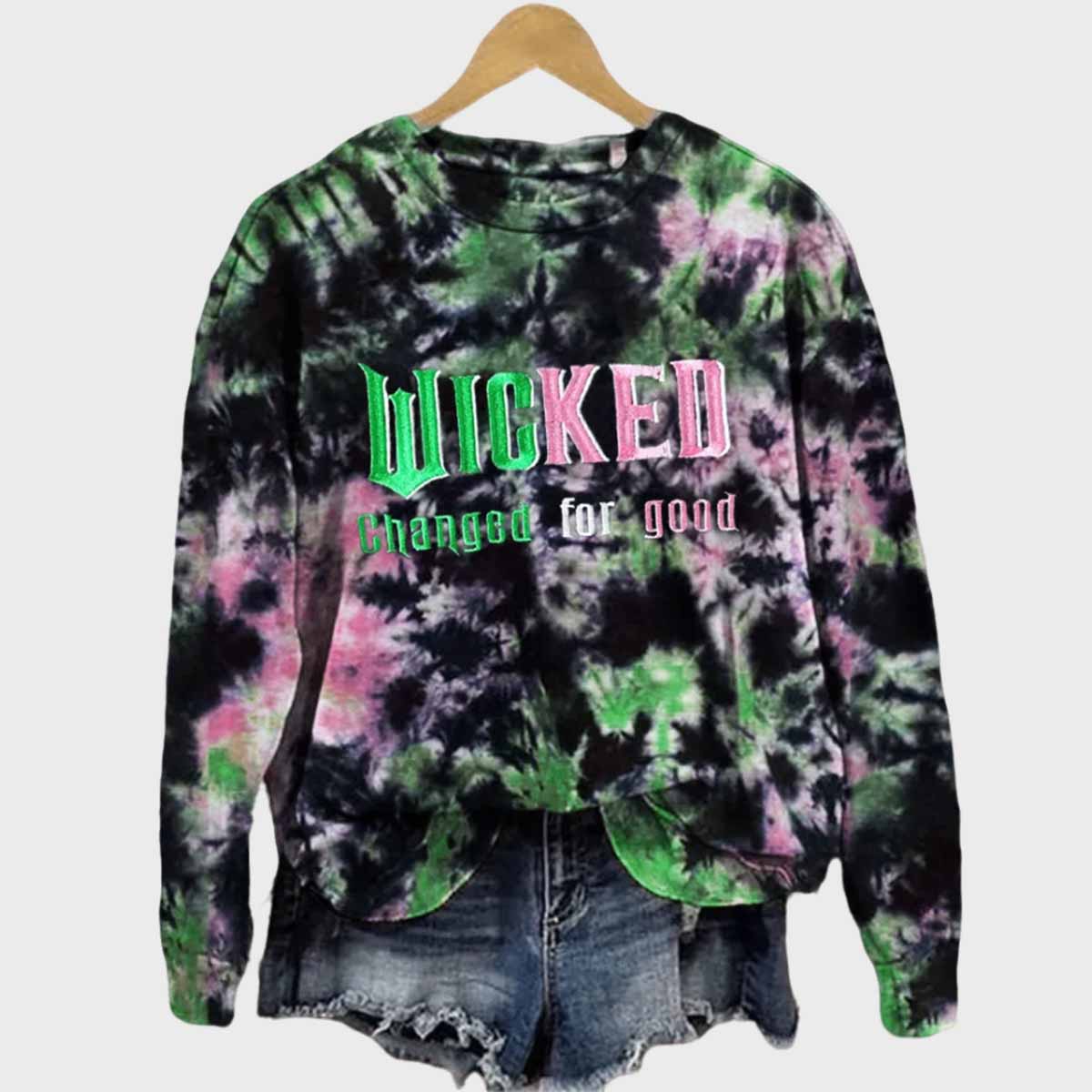 Changed For Good Wicked Movie Tie Dye T-Shirt Changed For Good Wicked Movie Tie Dye T-Shirt