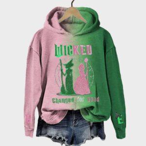 Changed For Good Witch and Princess Contrast Gradient Hoodie Changed For Good Witch and Princess Contrast Gradient Hoodie