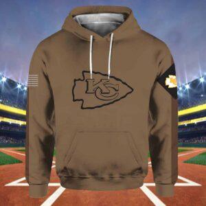 Chiefs Salute To Service Veterans Day Brown 2024 Hoodie Chiefs Salute To Service Veterans Day Brown 2024 Hoodie