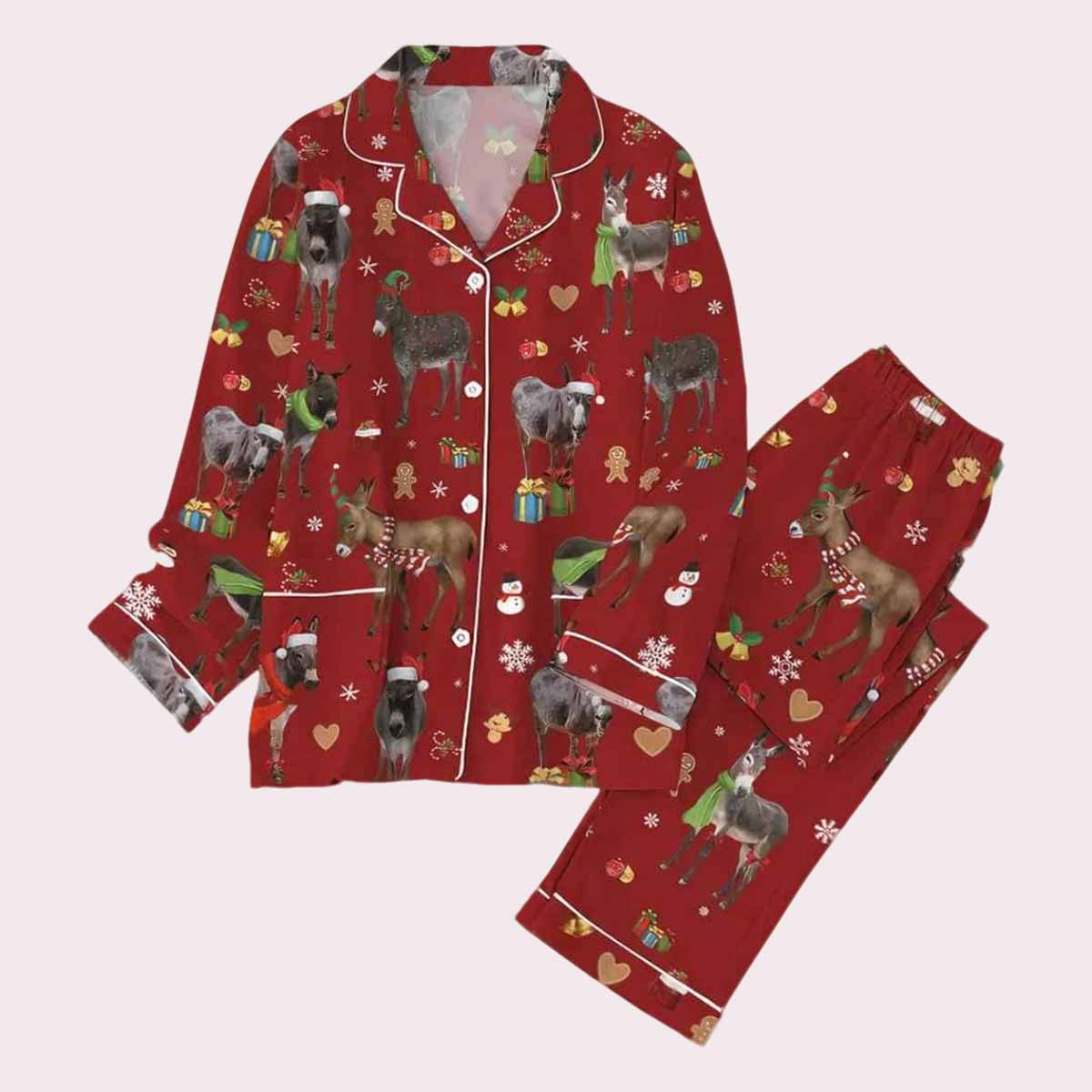 Christmas Donkey Pajamas Set Christmas Donkey Pajamas Set