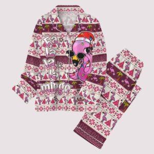 Christmas Flamingo Fa La La La Mingo Pajamas Set Christmas Flamingo Fa La La La Mingo Pajamas Set