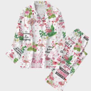 Christmas Flamingo Tropical Pajama Set 1 Christmas Flamingo Tropical Pajama Set