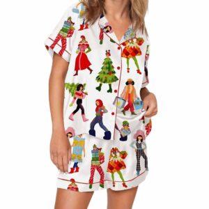 Christmas Girl Satin Pajama Set