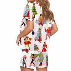 Christmas Girl Satin Pajama Set 1 Christmas Girl Satin Pajama Set