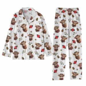 Christmas Highland Cow Pajama Set Christmas Highland Cow Pajama Set