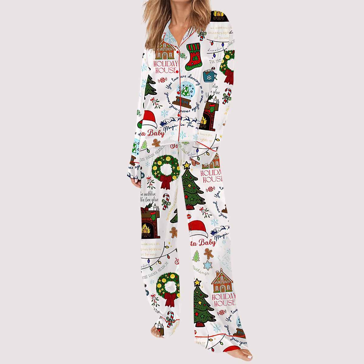 Christmas Lyrics Pajama Set Christmas Lyrics Pajama Set
