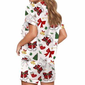 Christmas Santa Bow Pajama Set