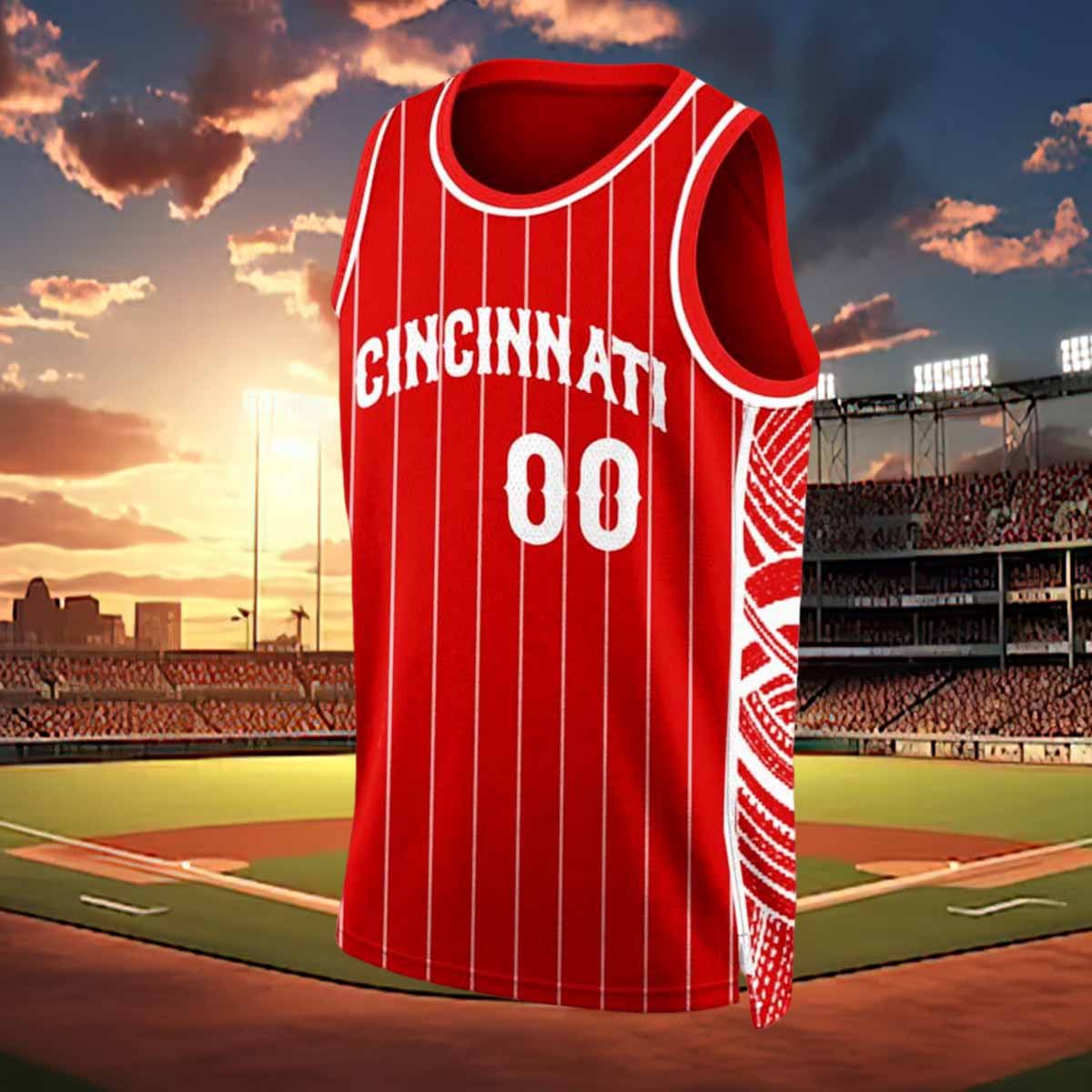 Cincy Reds Basketball Jersey Cincy Reds Basketball Jersey