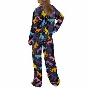 Colorful Leopard Satin Pajama Set 1 Colorful Leopard Satin Pajama Set