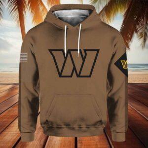 Commanders Salute To Service Veterans Day Brown Hoodie