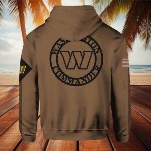 Commanders Salute To Service Veterans Day Brown Hoodie