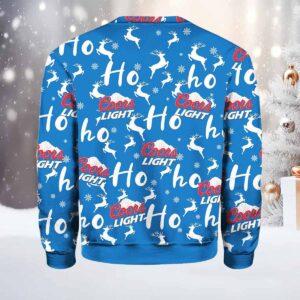 Coors Light Christmas Hohoho Reindeer Pattern Ugly Sweater 1 Coors Light Christmas Hohoho Reindeer Pattern Ugly Sweater