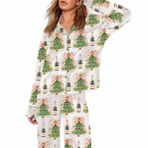Coquette Glitter Christmas Tree Pajama Set