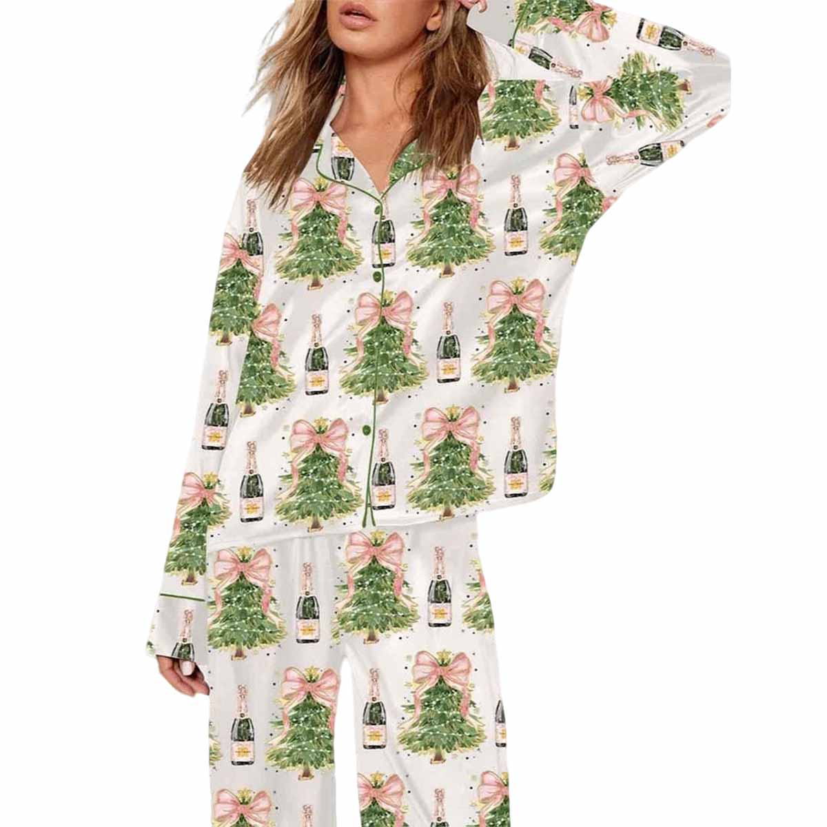 Coquette Glitter Christmas Tree Pajama Set Coquette Glitter Christmas Tree Pajama Set