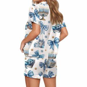 Coquette Hanukkah Satin Pajama Set