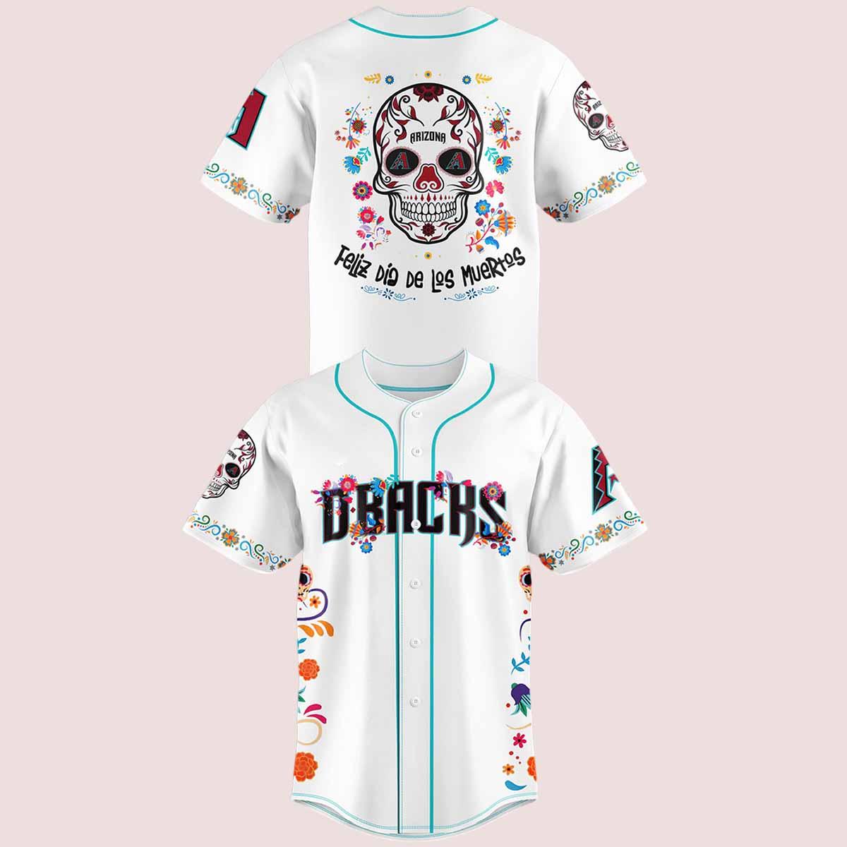 Dbacks Dia De Los Muertos Baseball Jersey Dbacks Dia De Los Muertos Baseball Jersey
