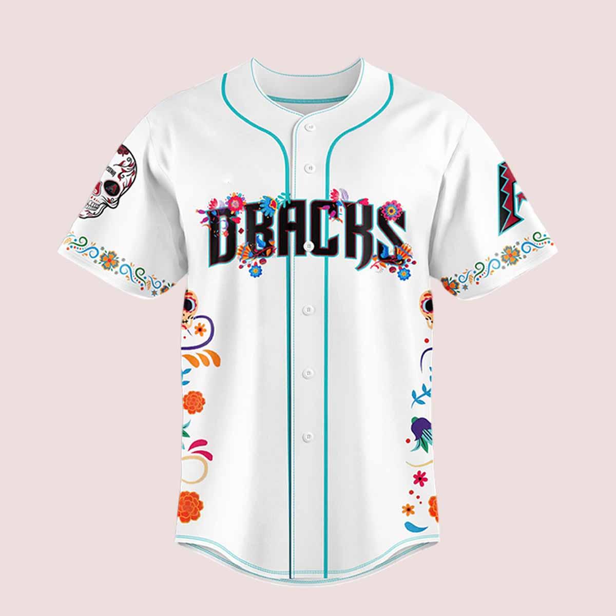 Dbacks Dia De Los Muertos Baseball Jersey Dbacks Dia De Los Muertos Baseball Jersey