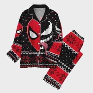 Deadpool And Venom Christmas Pajama Set