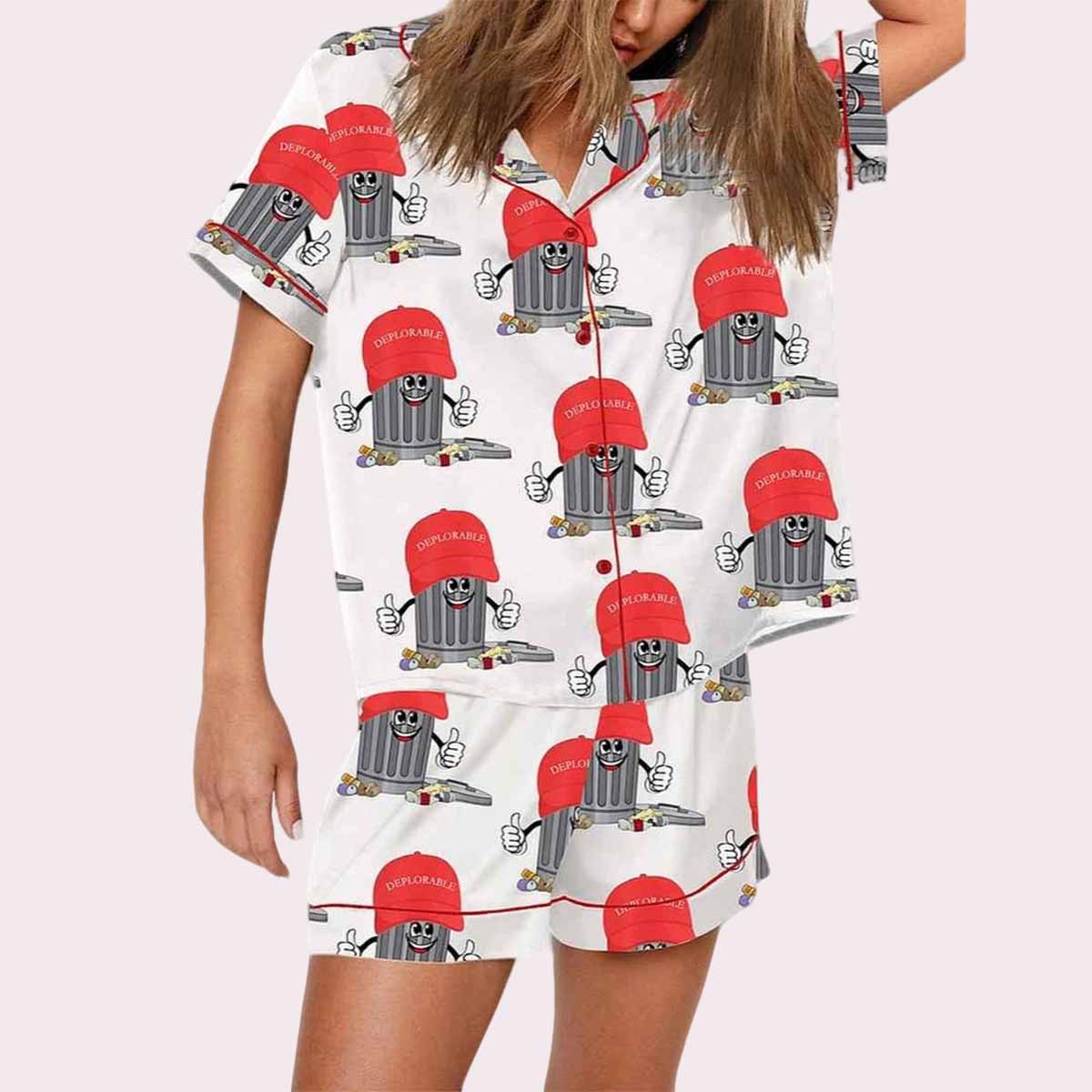 Deplorable Garbage Print Pajama Set Deplorable Garbage Print Pajama Set