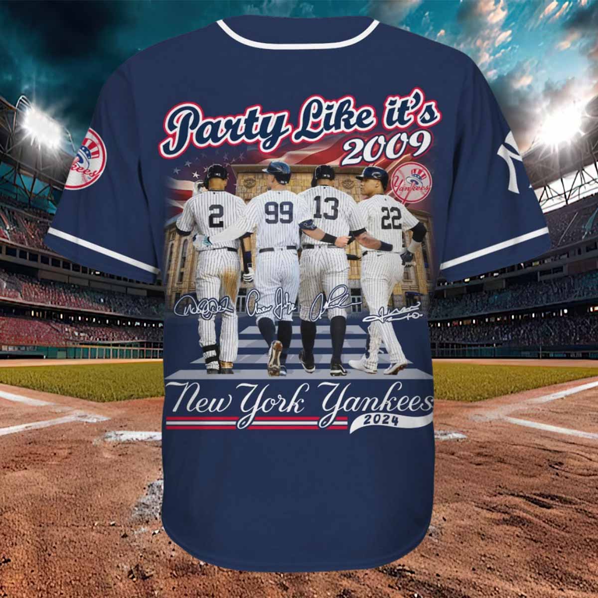 Derek Jeter Aaron Judge Yankees Party Like Its 2009 Baseball Jersey Derek Jeter Aaron Judge Yankees Party Like Its 2009 Baseball Jersey