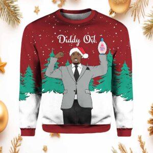 Diddy Oil Mens Ugly Christmas Sweater Diddy Oil Mens Ugly Christmas Sweater