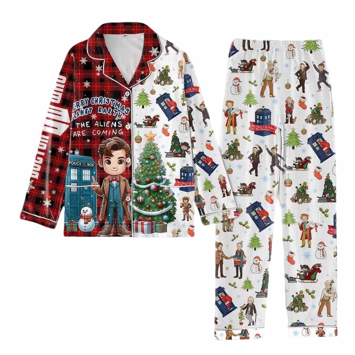 Doctor Who Christmas Pajama Set Doctor Who Christmas Pajama Set